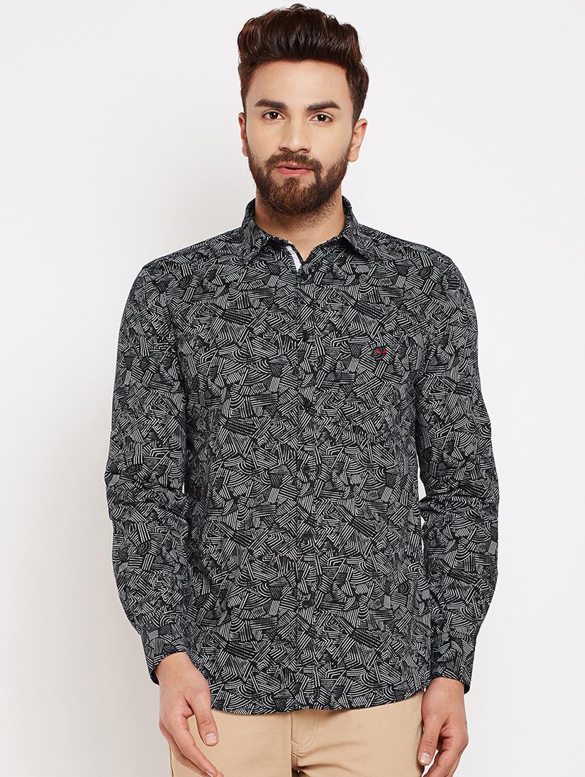 black printed casual shirt - 16015972 - Zoom Image - 1