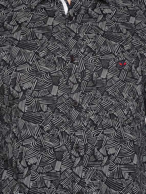 black printed casual shirt - 16015972 - Zoom Image - 5