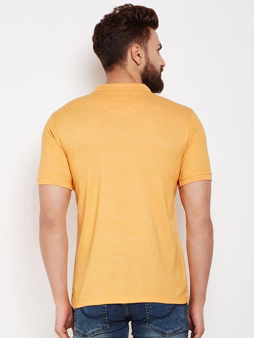 yellow solid polo t-shirt - 16015993 - Zoom Image - 3