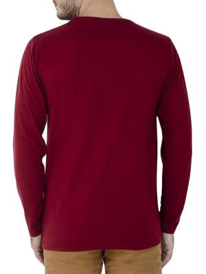 maroon color block t-shirt - 16016011 - Standard Image - 3