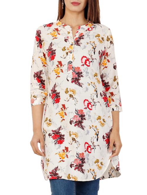 printed straight kurti - 16016012 - Standard Image - 1