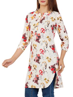 printed straight kurti - 16016012 - Standard Image - 2