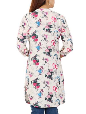 printed straight kurti - 16016013 - Standard Image - 3