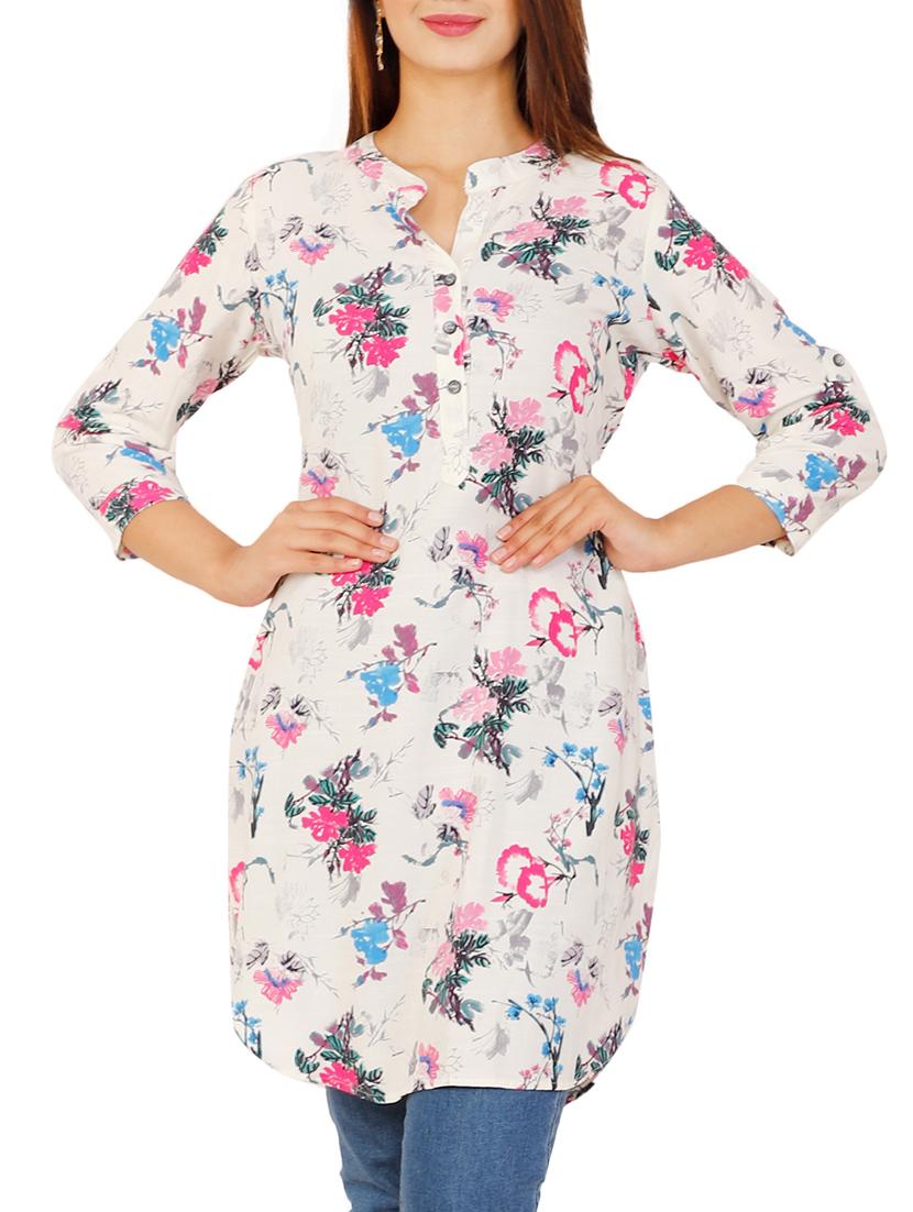 printed straight kurti - 16016013 - Zoom Image - 1