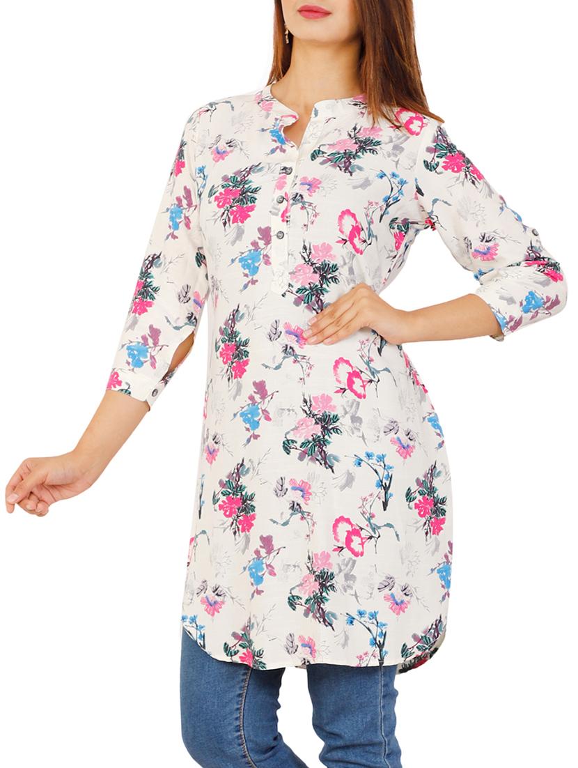 printed straight kurti - 16016013 - Zoom Image - 2