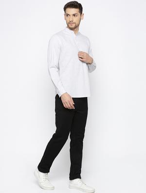 white solid short kurta - 16016158 - Standard Image - 4