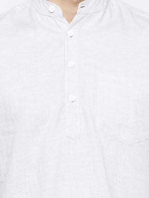 white solid short kurta - 16016158 - Standard Image - 5