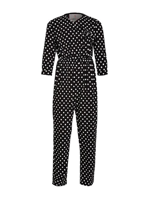 black polyester jump suit - 16016306 - Standard Image - 1