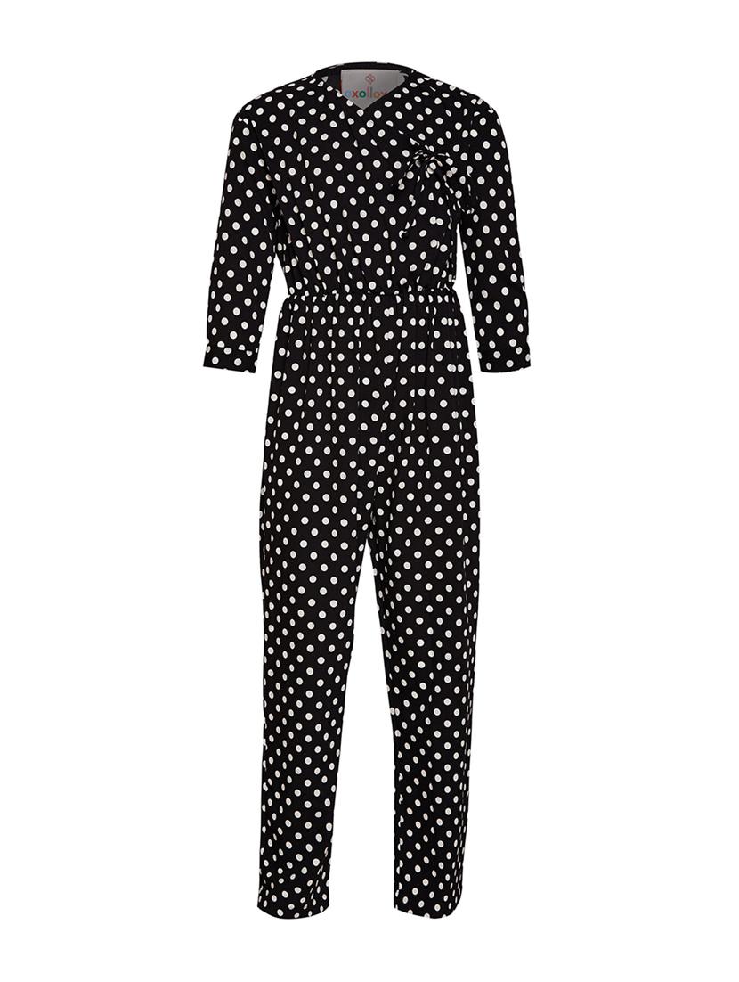 black polyester jump suit - 16016306 - Zoom Image - 1