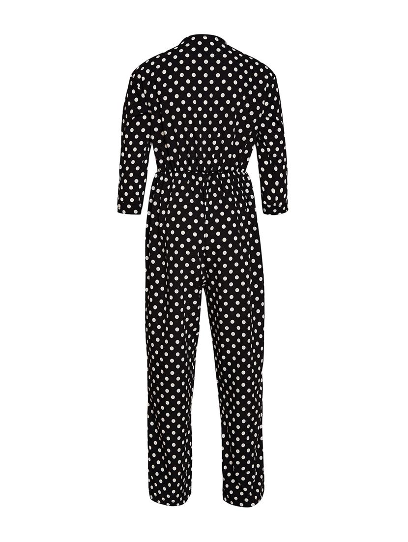black polyester jump suit - 16016306 - Zoom Image - 2