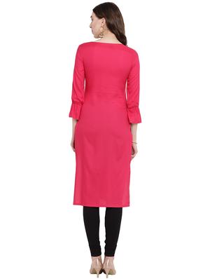 patch work straight kurta - 16016525 - Standard Image - 3