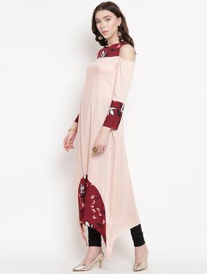 asymmetric printed kurta - 16016526 - Standard Image - 2