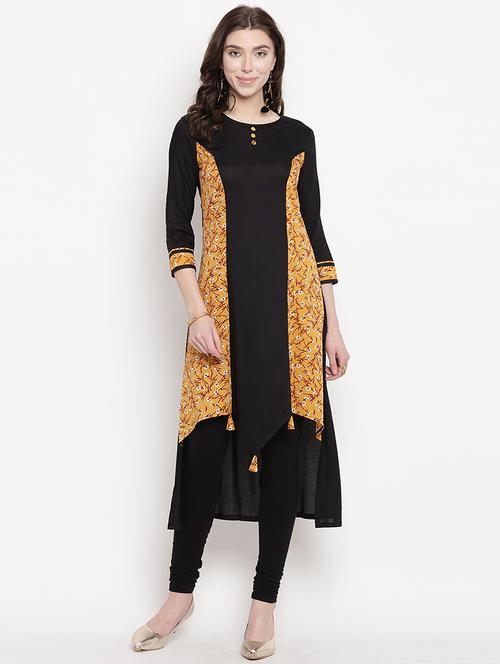 printed a-line kurta - 16016528 - Standard Image - 1
