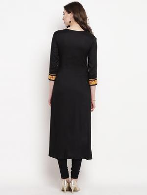 printed a-line kurta - 16016528 - Standard Image - 3