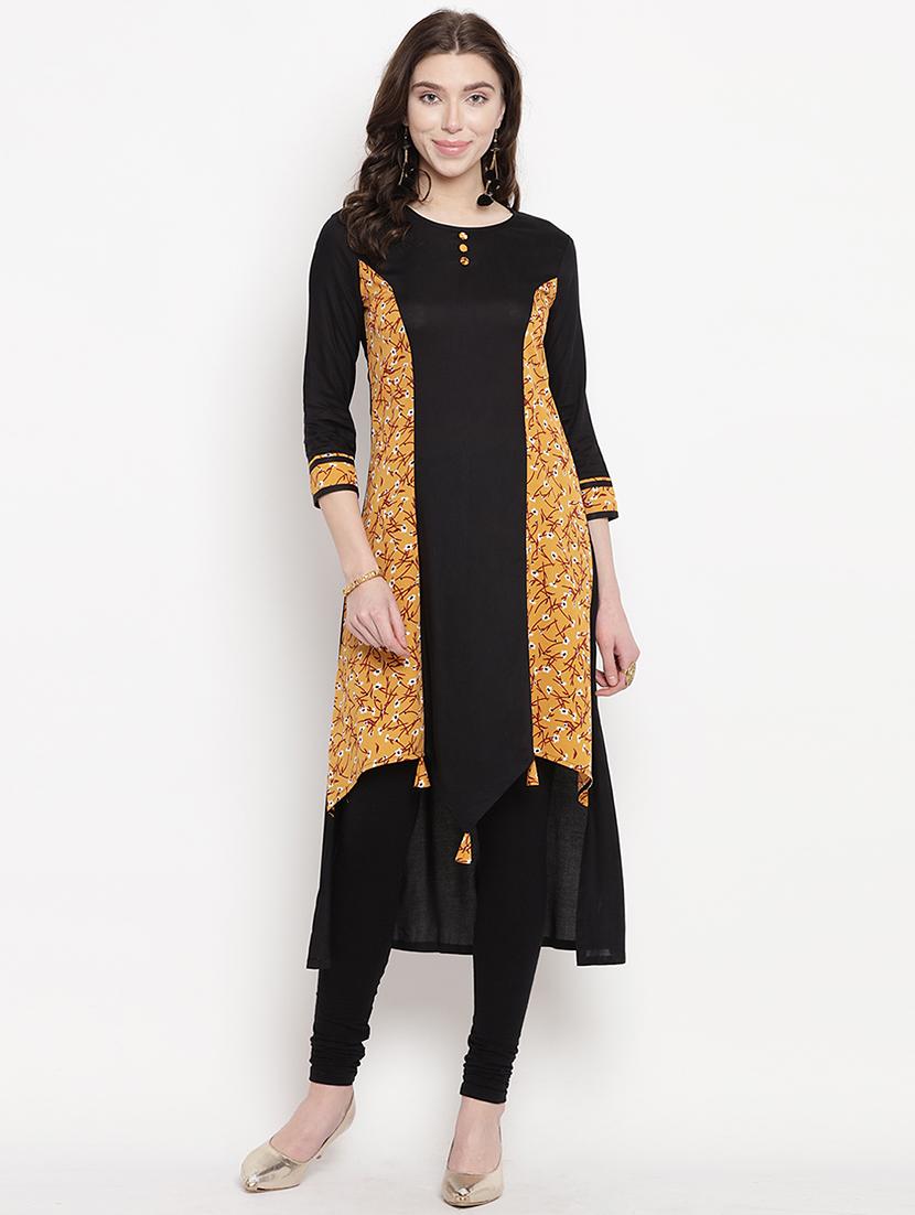 printed a-line kurta - 16016528 - Zoom Image - 1