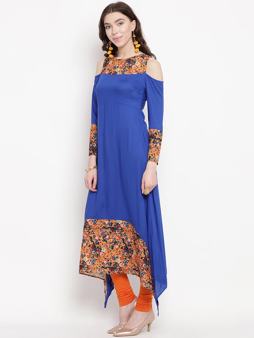 printed asymmetric kurta - 16016532 - Zoom Image - 2