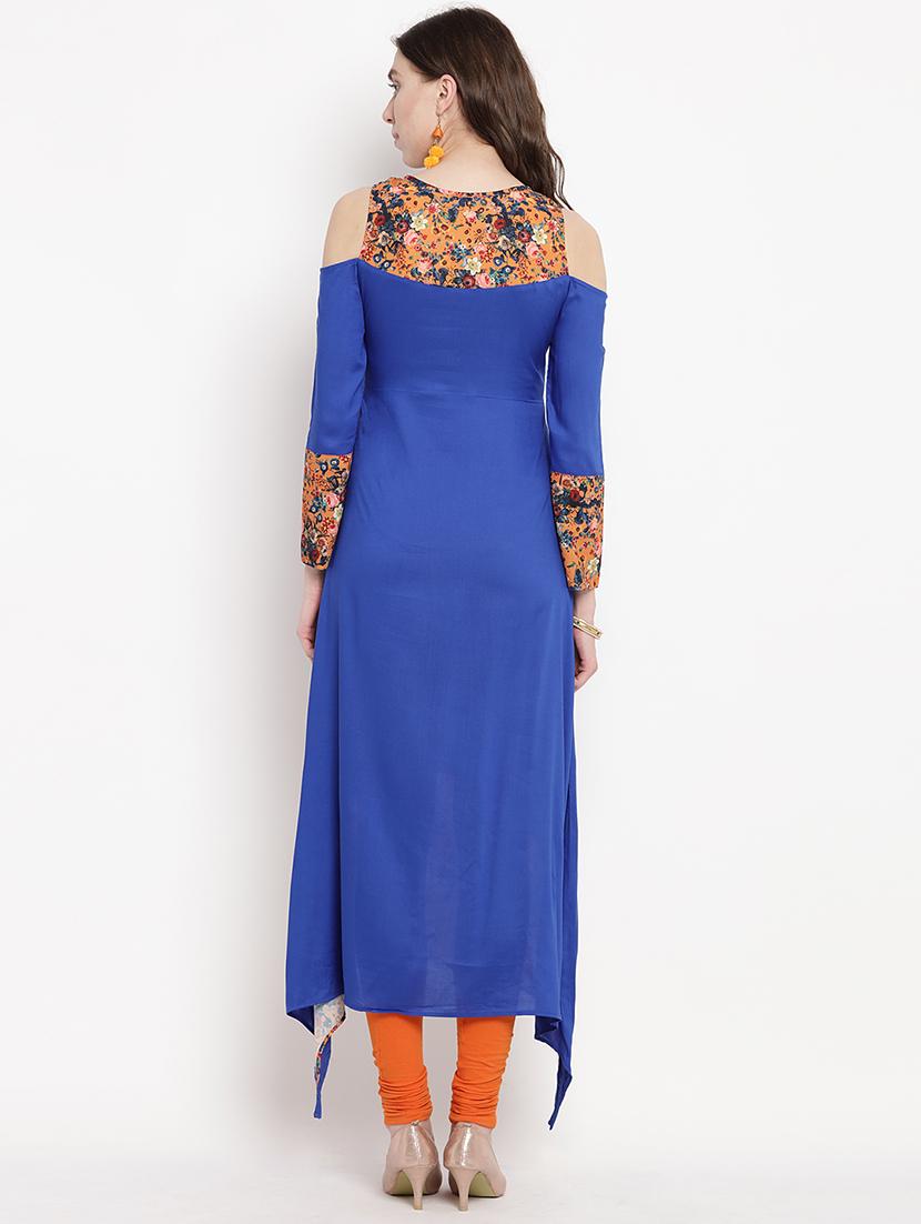 printed asymmetric kurta - 16016532 - Zoom Image - 3
