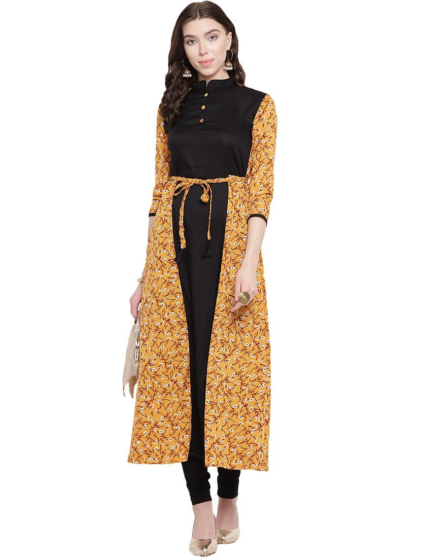 printed a-line kurta - 16016535 - Zoom Image - 1