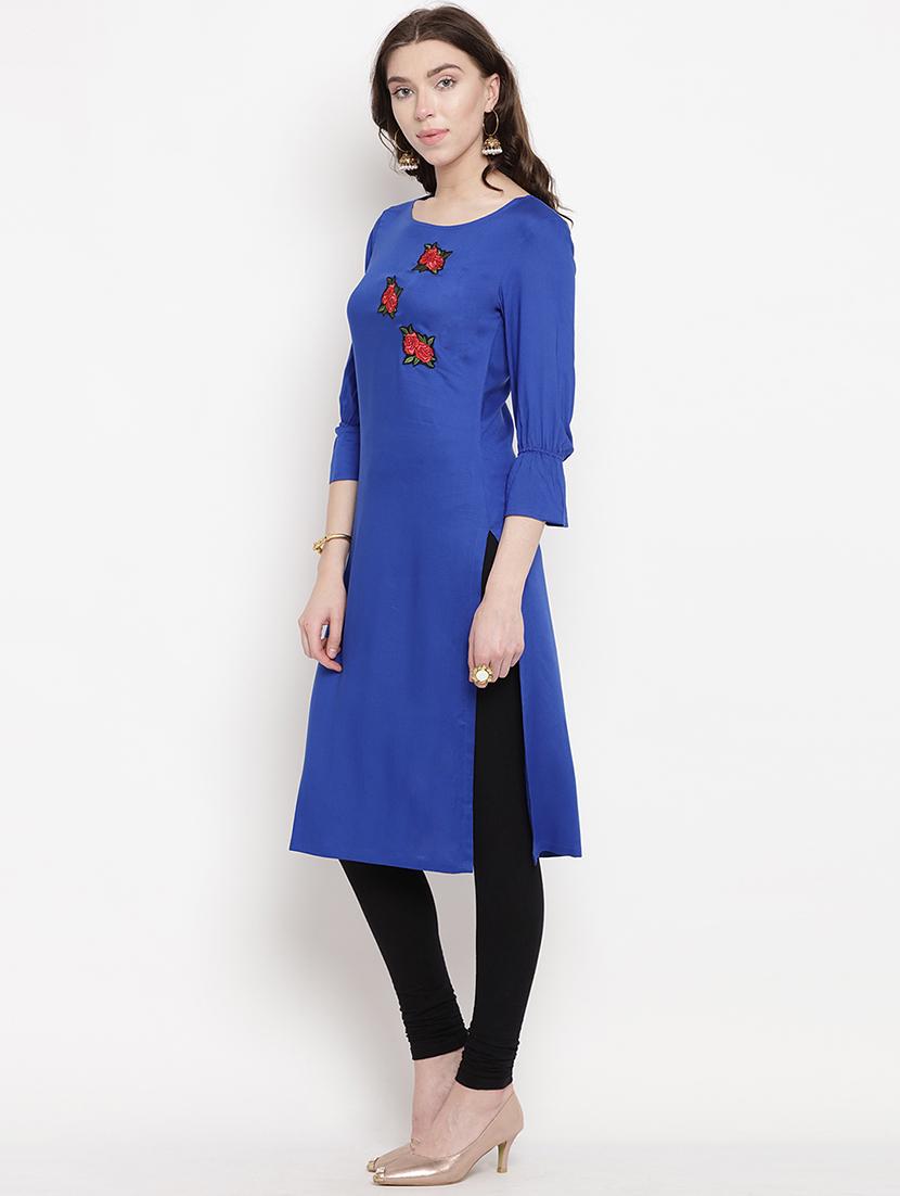 patch work straight kurta - 16016536 - Zoom Image - 2