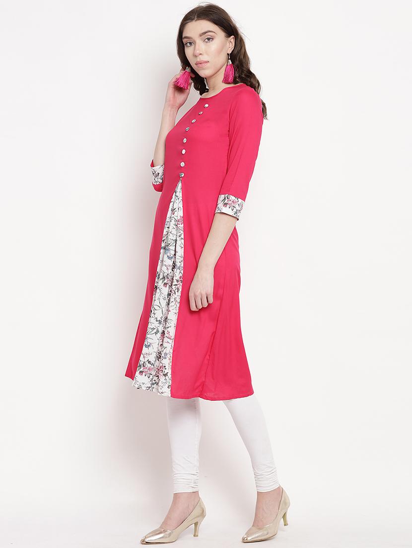 printed a-line kurta - 16016539 - Zoom Image - 2