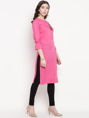 patch work straight kurta - 16016541 - Standard Image - 2