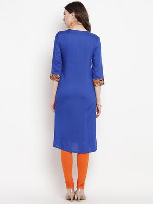 solid a-line kurta - 16016545 - Standard Image - 3
