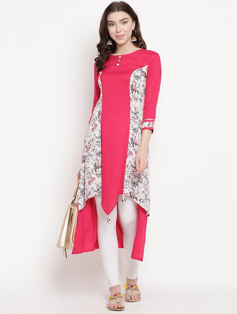 printed asymmetric kurta - 16016550 - Zoom Image - 2