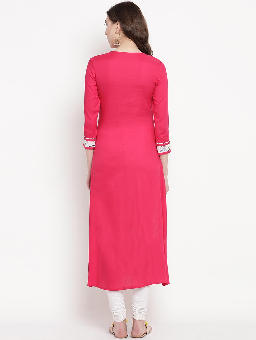 printed asymmetric kurta - 16016550 - Zoom Image - 3