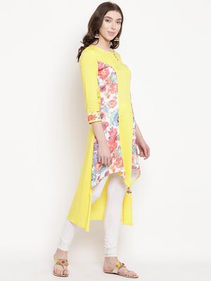 printed asymmetric kurta - 16016552 - Standard Image - 2