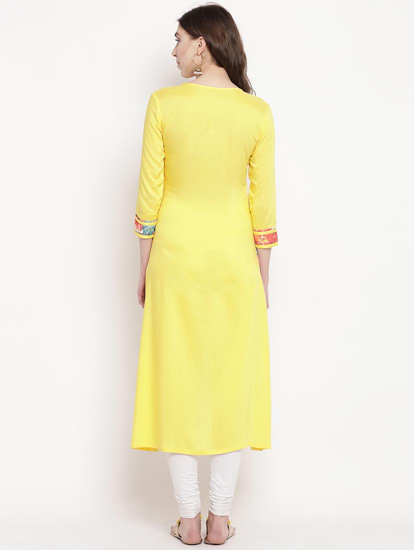 printed asymmetric kurta - 16016552 - Zoom Image - 3