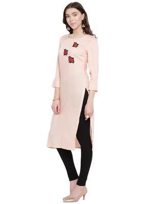 patch work straight kurta - 16016554 - Standard Image - 2