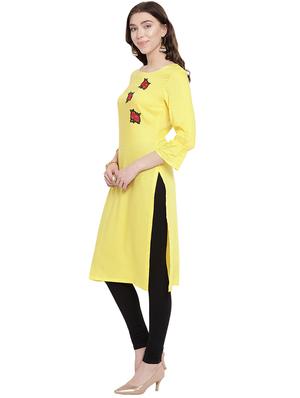 patch work straight kurta - 16016555 - Standard Image - 2