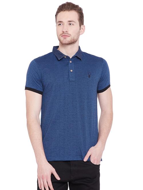 blue cotton polo t-shirt - 16016558 - Standard Image - 1
