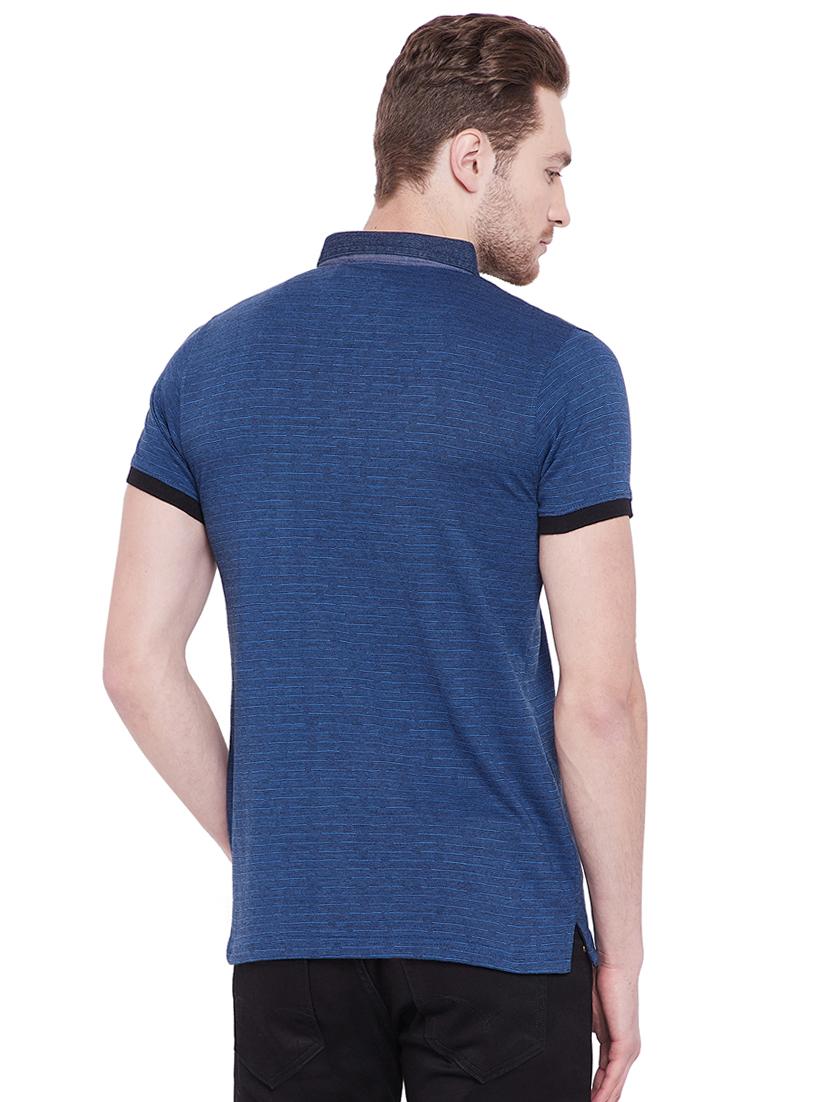 blue cotton polo t-shirt - 16016558 - Zoom Image - 3