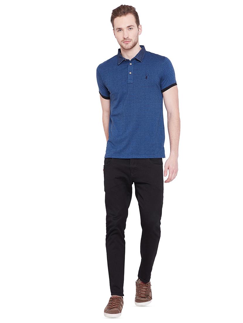 blue cotton polo t-shirt - 16016558 - Zoom Image - 4