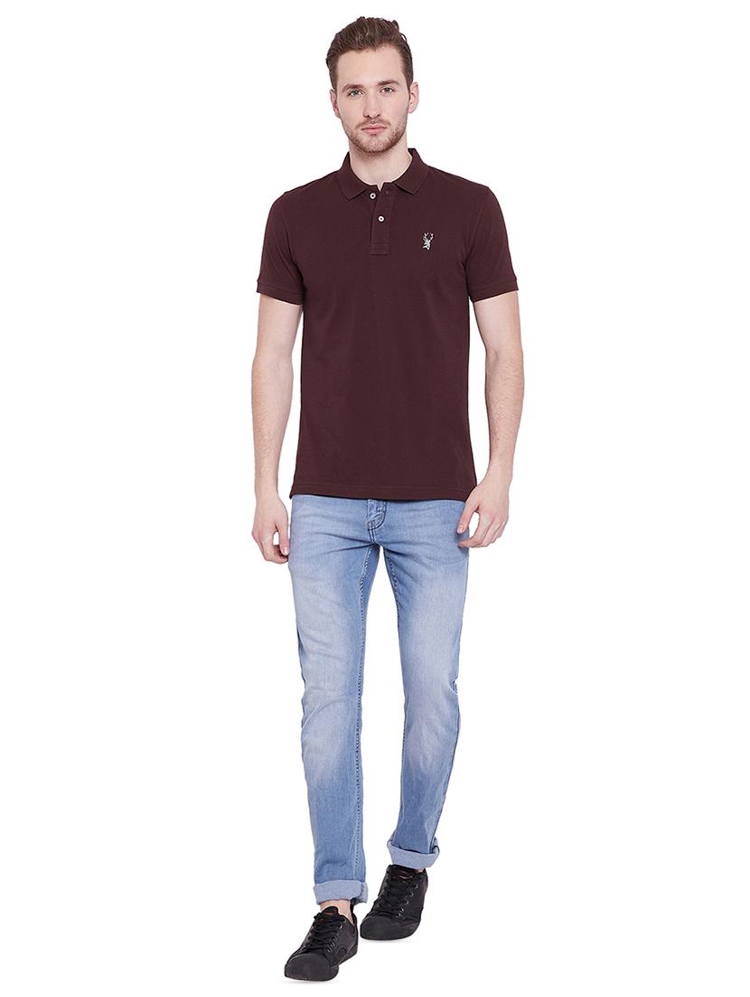brown solid polo tshirt - 16016563 - Zoom Image - 4