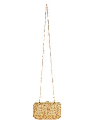 beige metal box clutch - 16016819 - Standard Image - 5