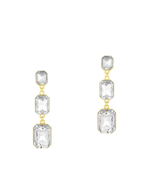 gold metal drop earring - 16016853 - Standard Image - 1