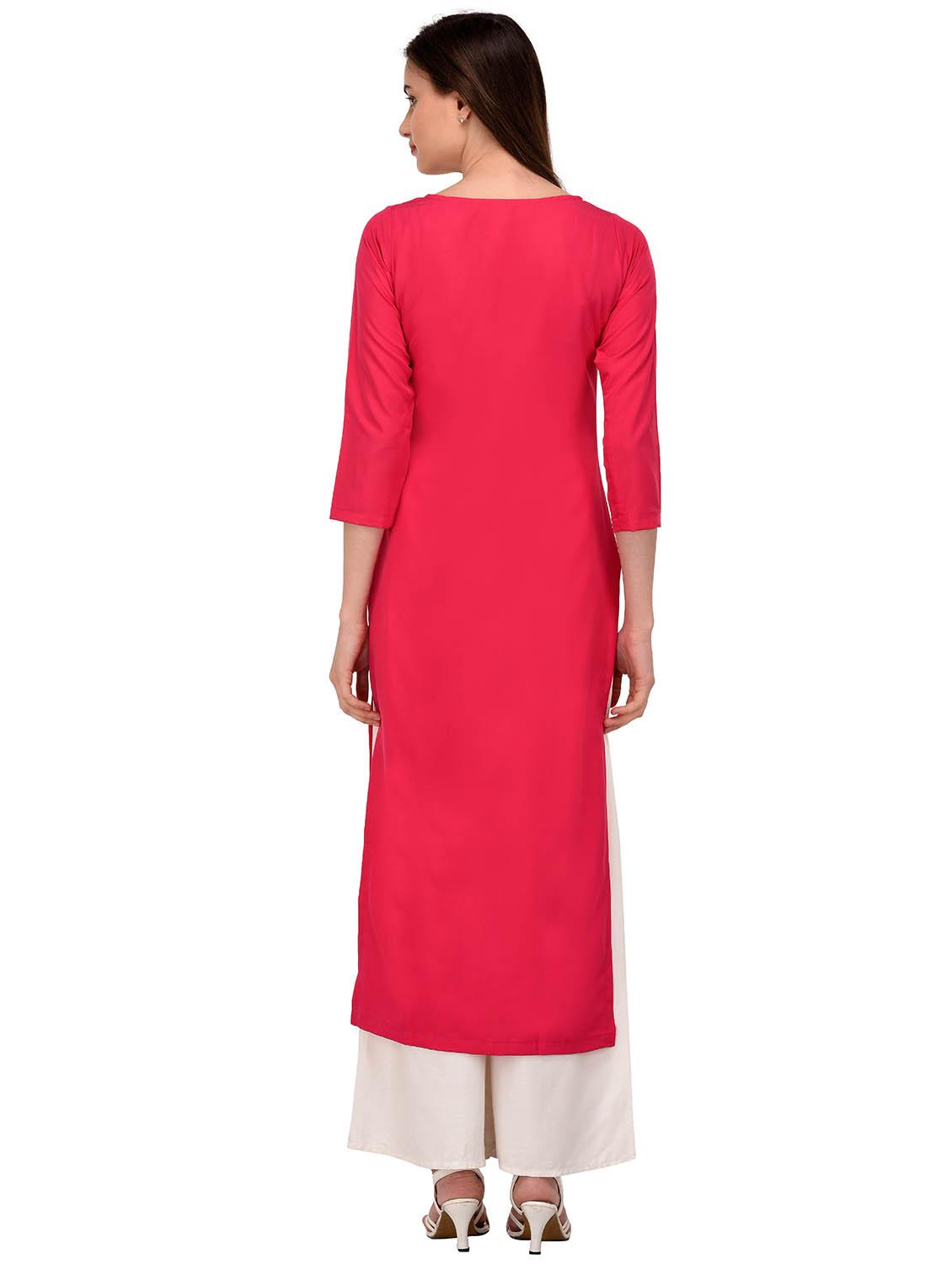 straight printed kurta - 16016878 - Zoom Image - 3