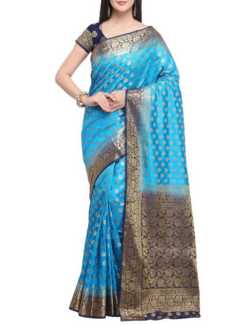 zari kanjivaram saree with blouse - 16016958 - Standard Image - 1