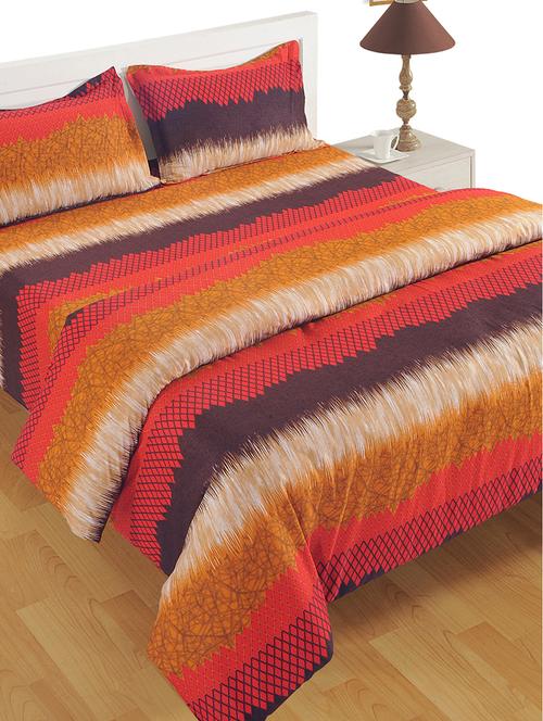 swayam cotton satin 250 tc abstract print bed in a bag set of 4- multicolour - 16017097 - Standard Image - 1