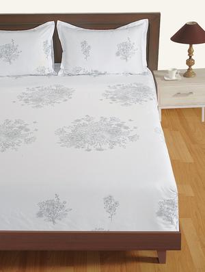 swayam cotton satin 250 tc ethinic print bed in a bag set of 4- white - 16017100 - Standard Image - 2