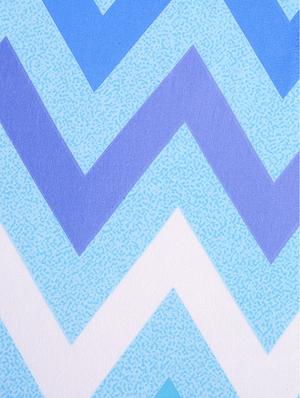 swayam 144 tc geometrical print cotton double bed sheet with 2 pillow cover - blue, white - 16017111 - Standard Image - 4
