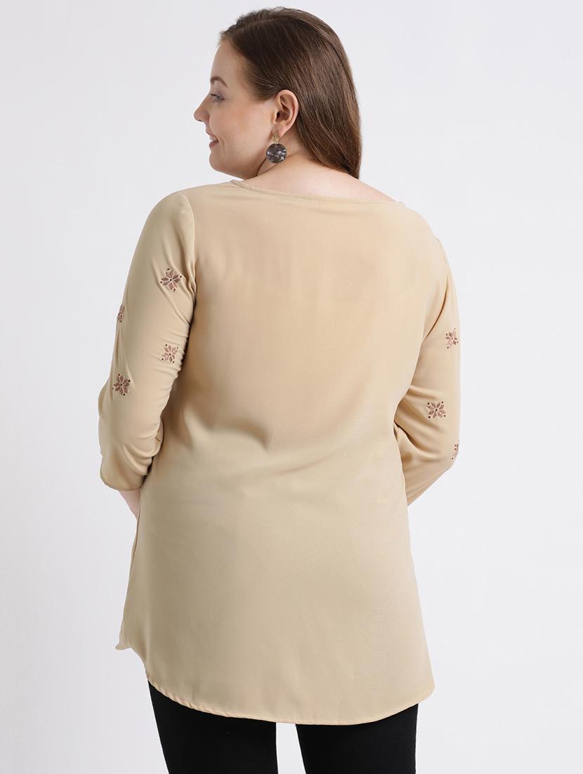 tie up high low plus tunic - 16017206 - Zoom Image - 3