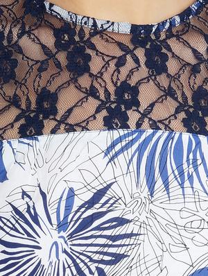 lace insert floral top - 16017231 - Standard Image - 4