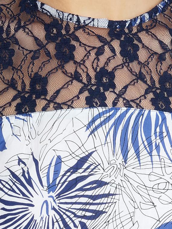 lace insert floral top - 16017231 - Zoom Image - 4