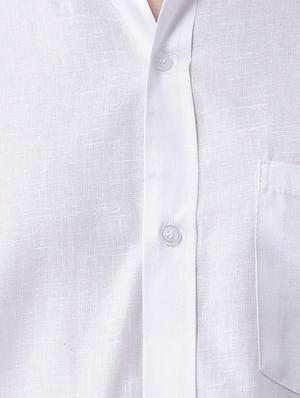 white linen casual shirt - 16017579 - Standard Image - 5