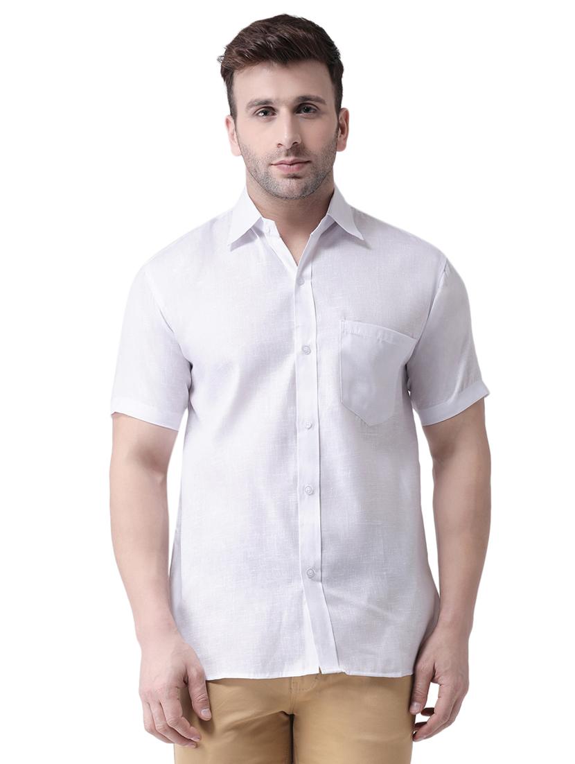 white linen casual shirt - 16017579 - Zoom Image - 1