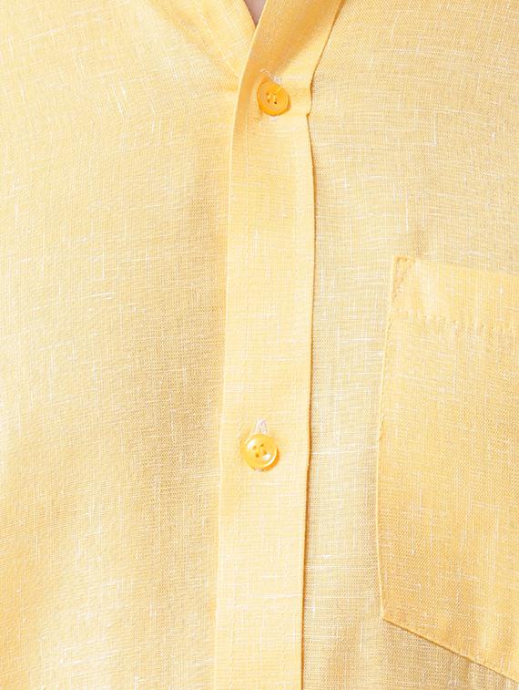 yellow linen casual shirt - 16017581 - Zoom Image - 5