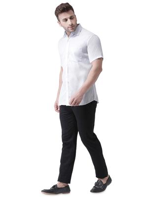white linen casual shirt - 16017585 - Standard Image - 4
